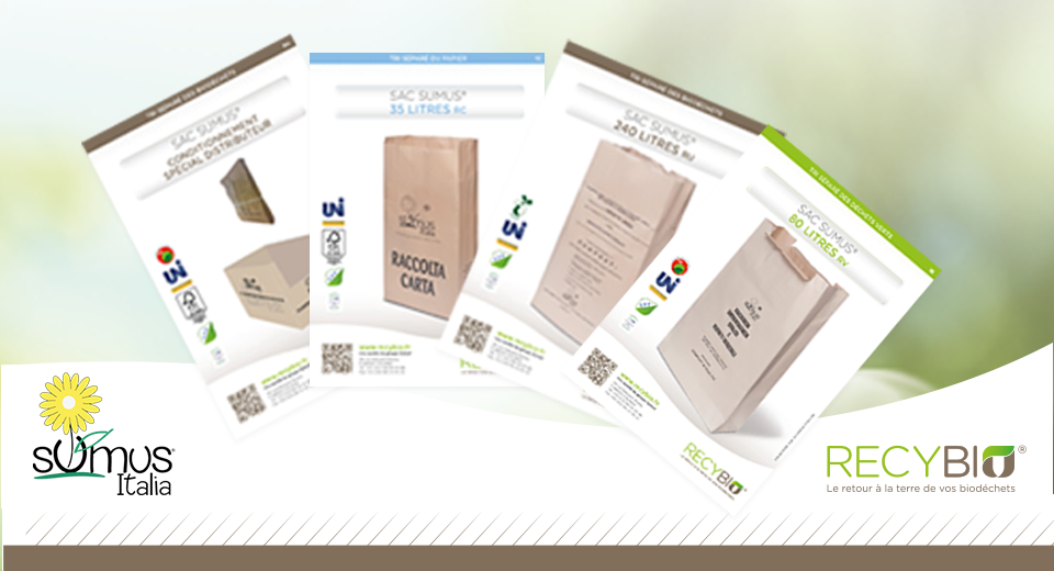 Sachet en papier biodégradable et compostable type liasse - animo